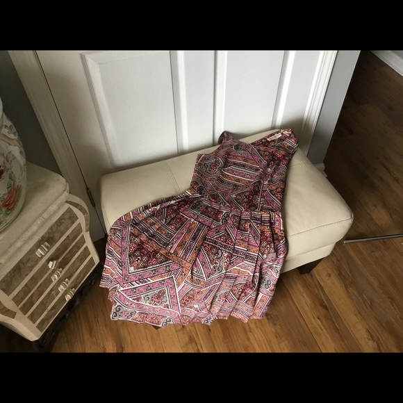 Altard State Fit Flare Dress Cut Out Back Pleated - Picture 6 of 8